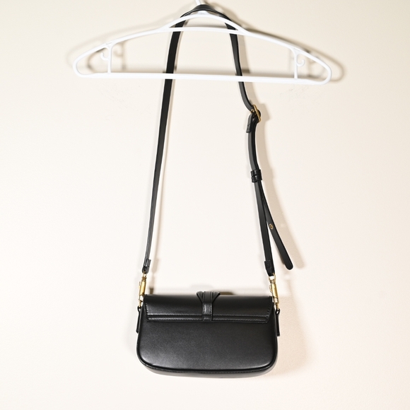 Black Faux Leather Crossbody Bag - Picture 3 of 5